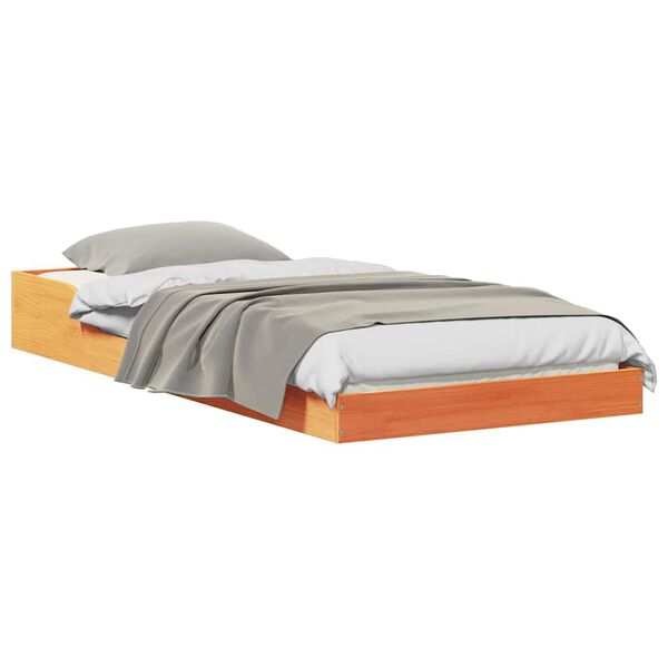 vidaXL Bedframe Wasbruin 80 x 220 cm Massief grenenhout
