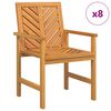 vidaXL Eetkamerstoel 8 pcs Naturel Massief Acaciahout