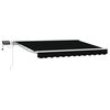 vidaXL Handmatige Luifelhouder met LED's Zwart en Wit 3 x 2,5 m