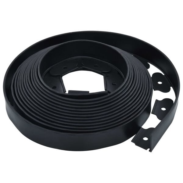vidaXL Gazonrand flexibel met 30 pinnen 10 m 5 cm