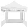 vidaXL Partytent inklapbaar met wanden 6x3 m aluminium wit