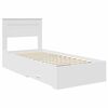 vidaXL Bedframe met hoofdeinde met lade Wit 90 x 190 cm Bewerkt hout