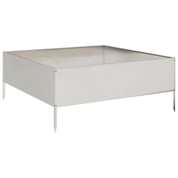 vidaXL Plantenbak verhoogd 100x100x25 cm roestvrijstaal