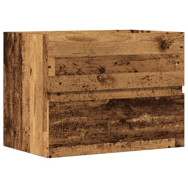 vidaXL Badkamerkast 60x38,5x45 cm bewerkt hout oud houtkleurig