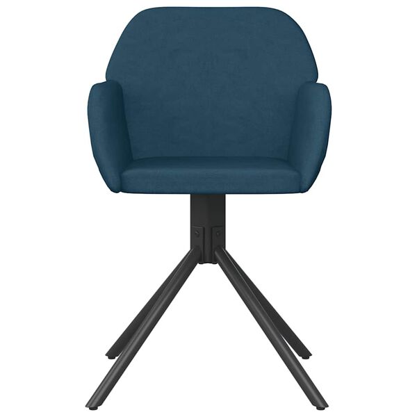 vidaXL Eetkamerstoelen draaibaar 2 st fluweel blauw