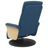 vidaXL Fauteuil verstelbaar met voetensteun stof blauw