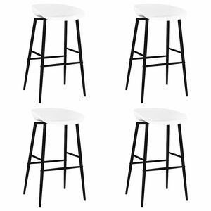 vidaXL Barstoelen 4 st wit