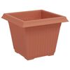 vidaXL Vierkante Bloempot 6 pcs Baksteenrood 20 x 20 x 16 cm Kunststof