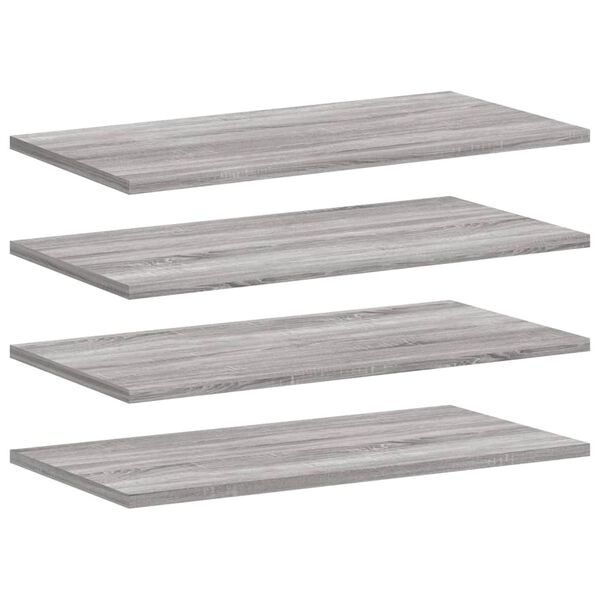 vidaXL Wandschappen 4 st 60x20x1,5 cm bewerkt hout grijs sonoma eiken