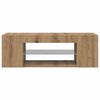 vidaXL Tv-meubel met LED 90x39x30 cm bewerkt hout artisanaal eiken