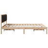 vidaXL Bedframe met Gevoerd Hoofdgedeelte Zwart 160 x 200 cm