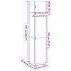 vidaXL Opbergkast smal 45x42,5x225 cm bewerkt hout betongrijs