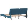 vidaXL Bedframe zonder matras fluweel blauw 160x200 cm