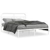 vidaXL Bedframe met hoofdbord metaal wit 150x200 cm