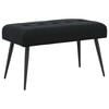 vidaXL Bank met knoopverstelling Zwart 80 x 40 x 46 cm fluweel
