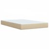 vidaXL Boxspring met matras stof cr&egrave;mekleurig 120x200 cm