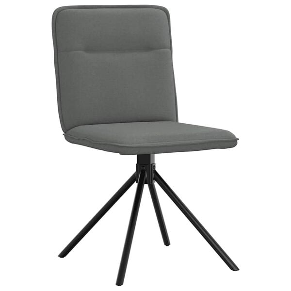 vidaXL Eetkamerstoelen 2 st stof donkergrijs