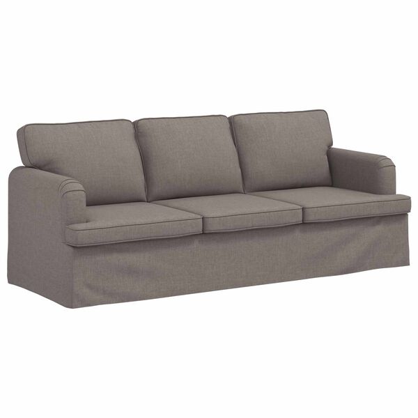 vidaXL Bank Taupe 201 x 80 x 85 cm Stof