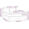 vidaXL Boxspring met matras stof lichtgrijs 140x200 cm