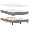 vidaXL Boxspring bed met matras met hoofdeinde Taupe 120 x 200 cm Stof