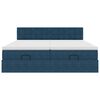 vidaXL Ottoman bed met matrassen 160x200cm fluweel donkerblauw