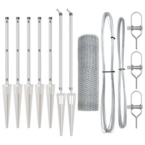 vidaXL Afrasteringspaal Zilver 10 x 0,4 m (13 mm gaas) Staal