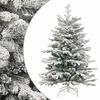 vidaXL Kunstkerstboom met scharnieren en sneeuw 120 cm