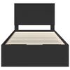 vidaXL Bedframe met lade met opslag Zwart 100 x 200 cm Ingenieurshout