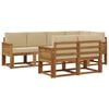 vidaXL Buiten bankenset 7 st Natuurlijk en Beige Polyester