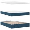 vidaXL Ottoman bed met matrassen 140x200cm fluweel donkerblauw