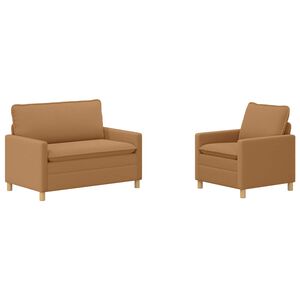 vidaXL Bankstel 2 st Beige Stof