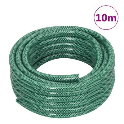 vidaXL Tuinslang met koppelingsset 0,6'' 10 m PVC groen