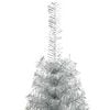vidaXL Kunstmatig Voorverlicht Kerstboom met 300 LED Zilver 240 cm PET
