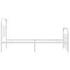 vidaXL Bedframe met hoofd- en voeteneinde metaal wit 90x200 cm