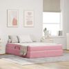 vidaXL Opbergbed met matras met matras Roze 140 x 190 cm Fluweel