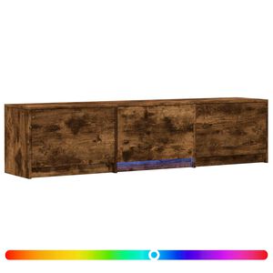 vidaXL TV-kast met LED met LED met lade Gerookte Eik 165 x 34 x 40 cm