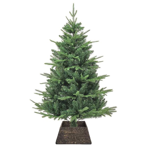 vidaXL Kerstboomkraag Zwart 50 x 50 x 25 cm Waterhyacint