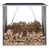 vidaXL Haardhoutschuur 163x83x154 cm gegalvaniseerd staal antraciet