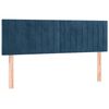 vidaXL Boxspring met matras fluweel donkerblauw 140x190 cm