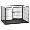 vidaXL Puppyren 91,5x59x61 cm staal
