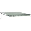 vidaXL Inklapbaar Zonnescherm Groen en Wit 400 &times; 300 cm