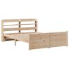 vidaXL Bedframe met hoofdbord massief grenenhout 135x190 cm