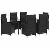 vidaXL Tuin eettafelset 7 st PE Rattan en Poeder-Coated Staal
