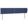 vidaXL Hoofdbord met randen 163x23x78/88 cm stof blauw