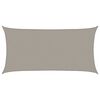 vidaXL Zonnezeil 160 g/m&sup2; rechthoekig 4x7 m HDPE lichtgrijs