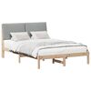 vidaXL Bedframe Bruin en lichtgrijs 160 x 200 cm Massief grenenhout