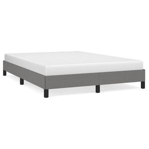 vidaXL Bedframe zonder matras stof donkergrijs 140x200 cm