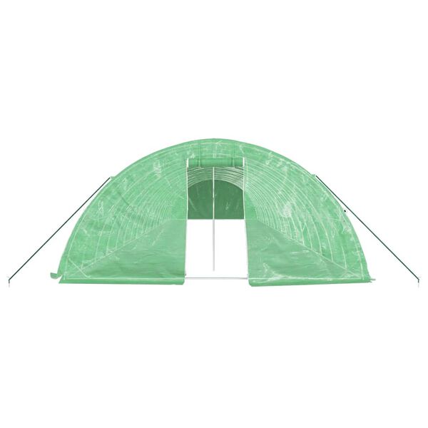 vidaXL Tuinkas met stalen frame 90 m&sup2; 18x5x2,3 m groen