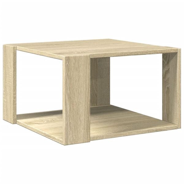 vidaXL Salontafel 51,5x51,5x30 cm bewerkt hout sonoma eikenkleurig