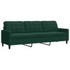 vidaXL 2-delige Loungeset met kussens en bolsters fluweel donkergroen